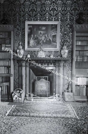 DUNSANY CASTLE LIBRARY THE FIREPLACE